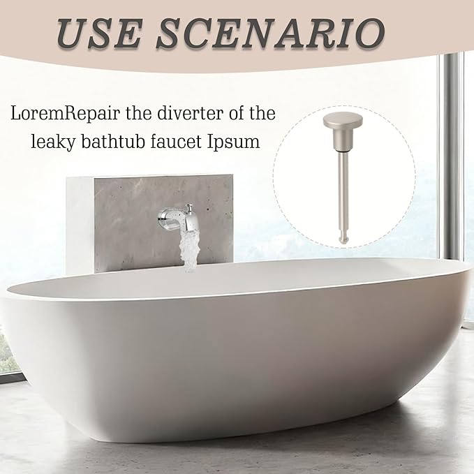 2pcs Tub Spout Diverter Repair Kit, Multi-Component Shower Diverter Kit & Diverter Repair Kit – Includes Diverter Valves, Seals & Adapters for Leaky Tub/Shower Faucets