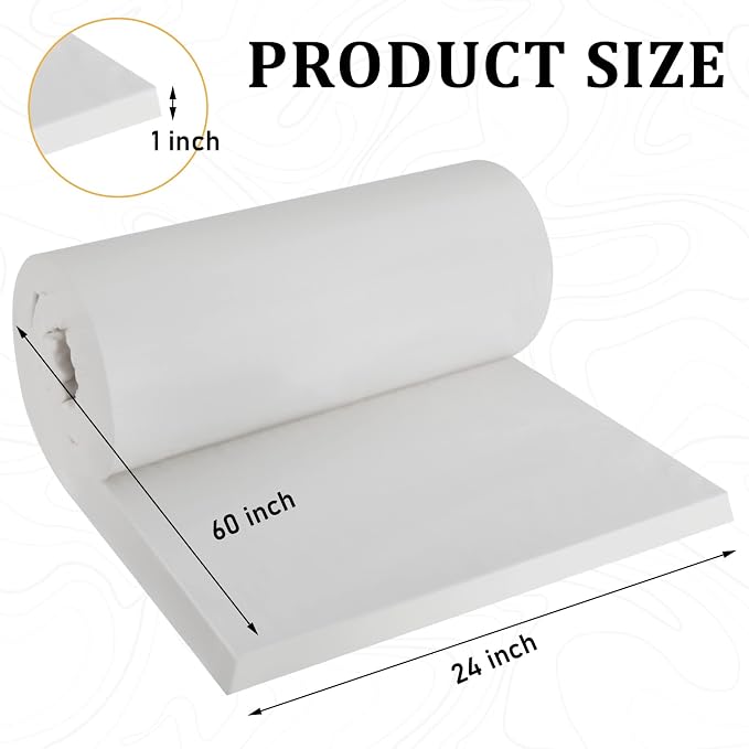 4 Pcs Ceramic Fiber Insulation Blanket 60 x 24 x 1 Inch 2600F | High Density for Oven Insulation Replacement, Heat Resistant to 2602F, For Kilns Stoves Forges Boilers Pizza Ovens