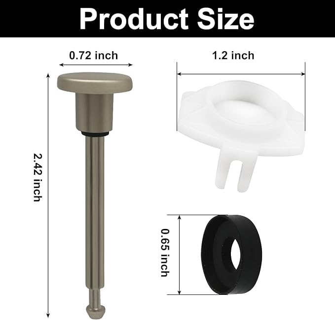Waziaqoc 2 Set Tub Spout Diverter Repair Kit, Includes 2 x Diverter Valve Stems, 2 x Cup Seals and 2 x Gates, Leaky Faucet Repair Replacement Parts for Bathroom Shower Bathtub, Bronze
