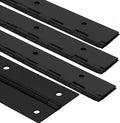 4Pack Heavy Duty Piano Hinge, 2" Open Width x 16" Continuous Hinges, 0.06" Thick Stainless Steel with Holes, Black Furniture Hinges for Cabinet Door Cases Woodworking