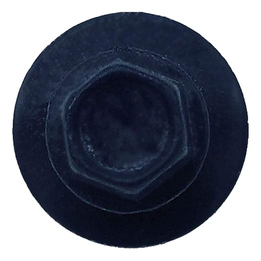 10 x 1 Dark Blue Metal Roofing Screws - Hex Washer Head- Self-Starting/Tapping - EPDM Washer. 1 Bag - 250 Screws