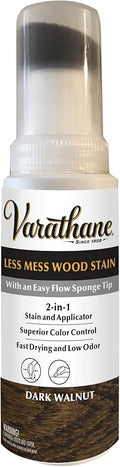 Varathane 368029 Less Mess Wood Stain and Applicator, 4 oz, Dark Walnut