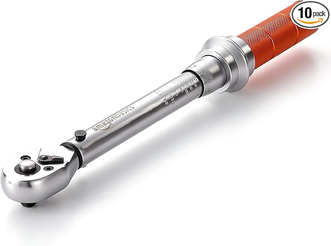 Amazon Basics 1/4-Inch Drive Click Torque Wrench - 20-150 Inch-lb, 2.5-15 Nm (Pack of 10)