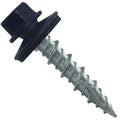 10 x 1 Dark Blue Metal Roofing Screws - Hex Washer Head- Self-Starting/Tapping - EPDM Washer. 1 Bag - 250 Screws