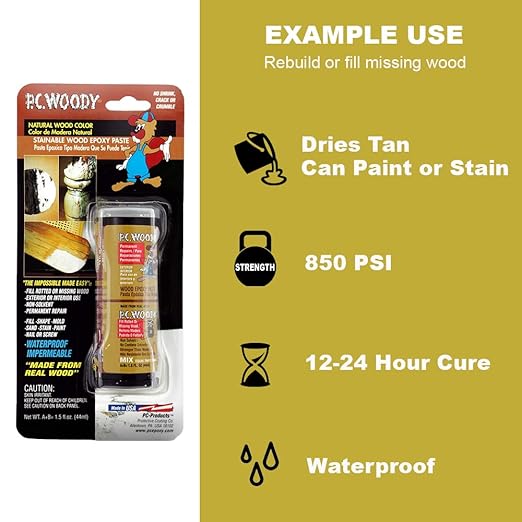 PC-Products Wood Repair Epoxy Paste and Wood Hardener Kit, PC-Woody 24 oz and PC-Petrifier 32 oz