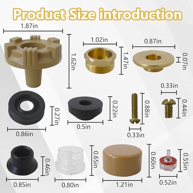 RK-17MH Outside Faucet Repair Kit Metal Handle Fit for Woodford Model 17