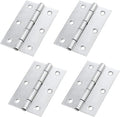 MY MIRONEY 3-Inch Long Hardware Door Hinges Stainless Steel Thickened Hinges Folding Cabinet Butt Hinges for Cabinet Gate Closet Jewelry Box Pack of 4