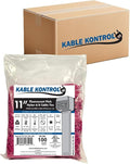 Kable Kontrol Cable Zip Ties, 11 Inch, 8500 Pcs, 50lbs Test, FL Pink | Nylon Plastic, Self Locking, UL Listed, Indoor Use