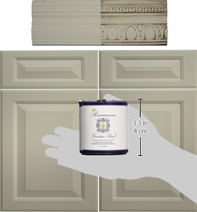 Renaissance Chalk Finish Paint - Old Linen 1 Pint (16oz) - Chalk Furniture & Cabinet Paint - Non Toxic, Eco-Friendly, Superior Coverage