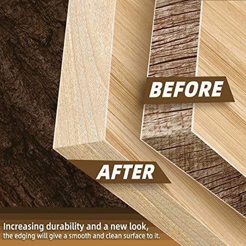 GSCIT Club Maple Edge Banding, 13/16 inch x 25ft roll of Veneer Edge Banding -Pre-glued Flexible, Real Wood Tape Banding for Cabinet Repair Furniture Restoration