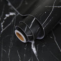 practicalWs 17.71" x 78.7" Marble Contact Paper Black/White Peel and Stick Wallpaper Thicken Self Adhesive Black Wallpaper for Countertops Cabinets Decorative Easy to Remove Upgrade