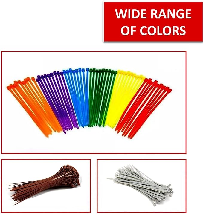 Kable Kontrol Fluorescent Yellow Zip Ties 14 Inch 100 Pcs, 50 Lbs Tensile Strength, Self-locking Nylon Colored Cable Ties Wire Wraps for Indoor or Outdoor Use… | Nylon Plastic, Self Locking, UL Listed, Indoor Use