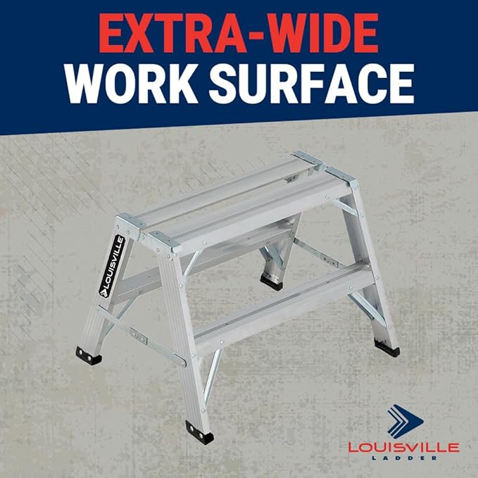 Louisville Ladder 3-foot Aluminium Sawhorse Ladder, 300-Pound Load Capacity, Type IA, L-2032-03