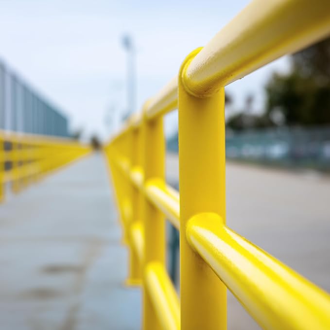 EVOLVE Multi-Purpose Alkyd Enamel – Interior Exterior Oil-Based Paint for Wood, Metal, Concrete, & Masonry, High-Gloss, Rust & Abrasion Resistant (Safety Yellow, 1 Quart)