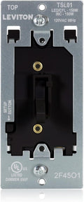 Leviton Toggle Slide LED Advanced Dimmer Switch for 150W Dimmable LED, Halogen and Incandescent Bulbs and Fixtures, TSL01-10E, Black