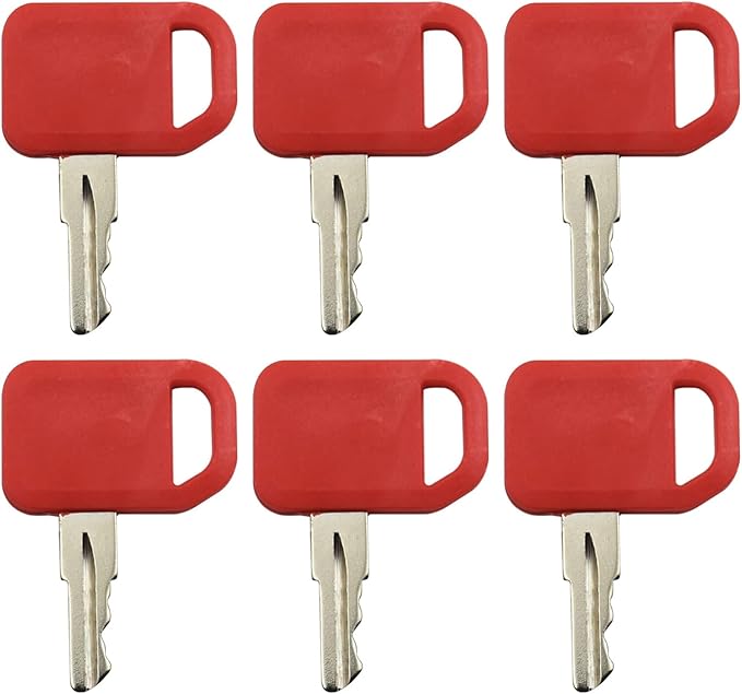 AT195302 6PCS Ignition Keys AR51481 Replacement for Jo-hn Deere Heavy Equipment Loader Backhoe Loader Tractors 1200 210C 310A 310C 410B 550B 700H 1050J 210LJ 250D 460E 410C 710D
