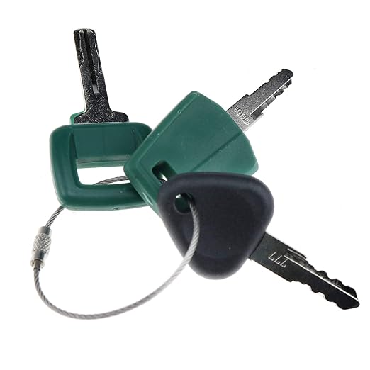 DVPARTS 3 Set Heavy Equipment Key Set Construction Set with Key Ring for Volvo Excavator Loader Truck