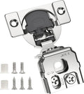 Chibery 10 Pack 1-1/4" Overlay 3D Soft Close Concealed Hinge for Face Frame Door, Smooth Slow Self Closing Hinges, Satin Nickel, Hidden 105° Open Angle Stainless Steel Hinge for Kitchen Cabinet Door