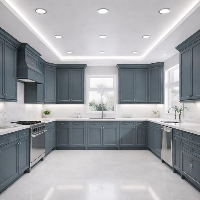 ALL-IN-ONE Paint by Heirloom Traditions, Spruce (Muted Blue Green), 8oz Sample - Durable cabinet and furniture paint. Built in primer and top coat, no sanding needed. Includes our 30 featured color