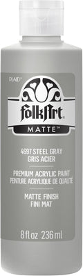FolkArt Acrylic Paint in Assorted Colors (8 oz), , Steel Gray
