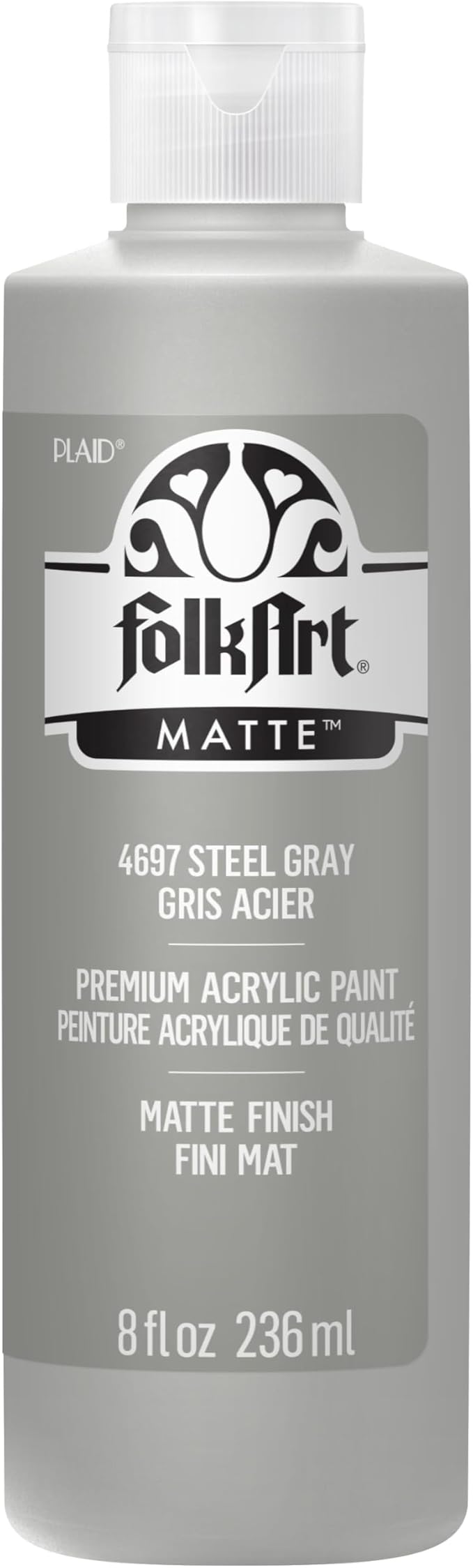 FolkArt Acrylic Paint in Assorted Colors (8 oz), , Steel Gray
