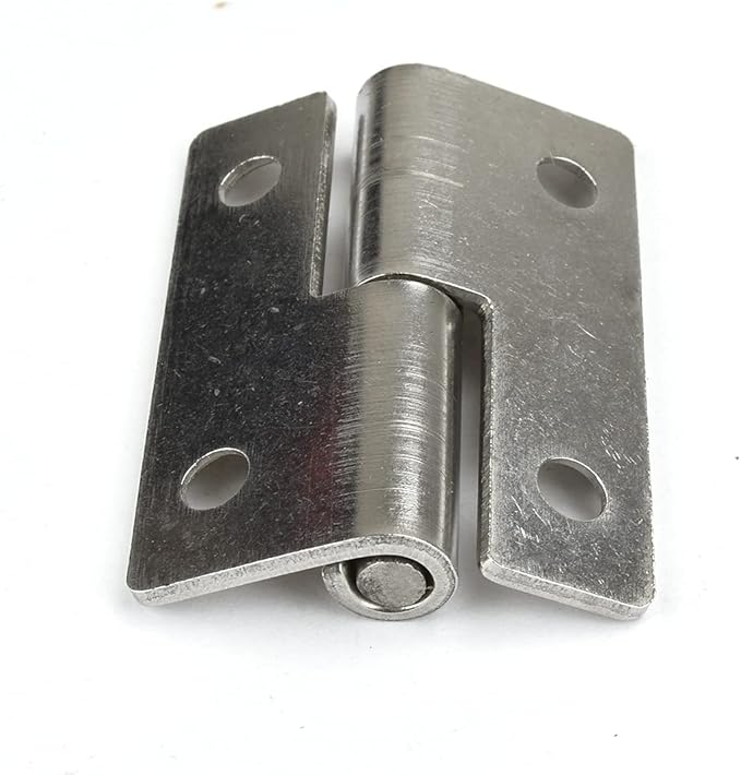 4Pcs 2inch Long Steel Small Slip Joint Flag Hinge-Lift Off Left Handed Lid Door,304 Stainless Steel