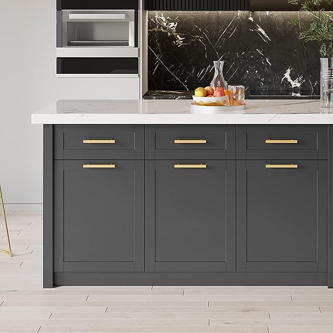 DWIL Matte Finish Furniture Paint - 16 Oz Wood Paint for Cabinets, Doors, Tables, and Dressers Refinishing - Water-Based, Non-Toxic & Odorless, Easy to Apply(Anthracite Gray)-Without Tools