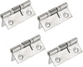 Spring Hinge Self Opening 1.5 Inch Length Stainless Steel Hinge - 4pcs