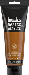 Liquitex BASICS Acrylic Paint, 250ml (8.5-oz) Tube, Raw Sienna