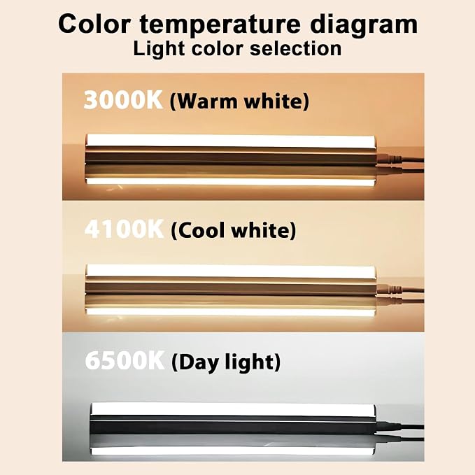 Konideke 8 Pack 24 inch F17T8/841 17 Watts Light Bulb, 2 Foot Straight Fluorescent Tube T8 Tube Light, 4100K Cool White 1400 Lumen G13 Medium Bi-Pin Cap 8 Count