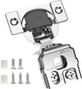 Chibery 8 Pack 1-3/8" Overlay 3D Soft Close Concealed Hinge for Face Frame Door, Smooth Slow Self Closing Hinges, Satin Nickel, Hidden 105° Open Angle Stainless Steel Hinge for Kitchen Cabinet Door
