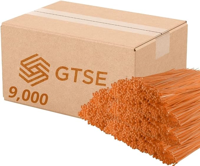 GTSE 12 Inch Orange Zip Ties, 9,000 Bulk Contractors Pack, 50lb Strength, UV Resistant Long Nylon Cable Ties, Self-Locking 12" Tie Wraps, Full Carton