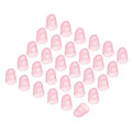 PATIKIL Finger Tip Covers Cots, Pink Silicone Finger Protectors Gloves Breathable Reusable Fingertip Caps with Air Holes for Dry Skin Finger Cracking, L, 30 Pcs