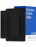ELEGRP Smart Light Switch, 2.4GHz Wi-Fi Light Switch Compatible with Alexa & Google Assistant, Neutral Wire Required, APP Control and Timer Schedule, UL Certified,Single Pole, Black, 2 Pack