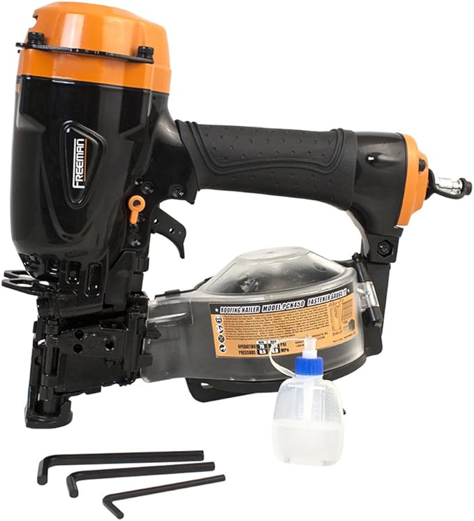 Freeman PCN450 Pneumatic 15 Degree 1-3/4" Rapid Fire Coil Roofing Nailer