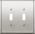 ENERLITES Dual Toggle Light Switch Metal Wall Plate, Stainless Steel Switch Cover, Corrosion Resistant, Mid-Size 2-Gang 4.88" x 4.92", Stainless Steel 201, 7712M-PC, Polished Chrome