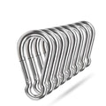 Spring Snap Hooks, 304 Stainless Steel Metal Clip Heavy Duty Rope Connector Small Snap Clamp Key Chain Link Buckle for Hammock Swing Set Outdoor Travel Camping Fishing Hiking