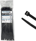 Kable Kontrol Heavy Duty Cable Zip Ties 100 Pcs 14 Inch Black, 120 Lbs Tensile Strength, Self-locking UV Resistant Plastic Nylon Wire Ties, for Indoor or Outdoor Use