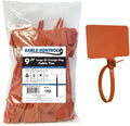 Kable Kontrol Cable Marker Identification Zip Ties 9 Inch 100 Pcs – Orange | Large ID Flag Label Straps, Self-Locking Write on Tags for Ethernet, Power, and Cord Labeling
