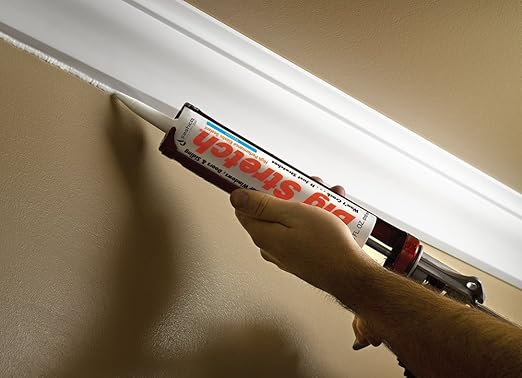 Sashco Big Stretch Acrylic Latex High Performance Caulking Sealant, 10.5 Ounce Cartridge, White (Pack of 12)