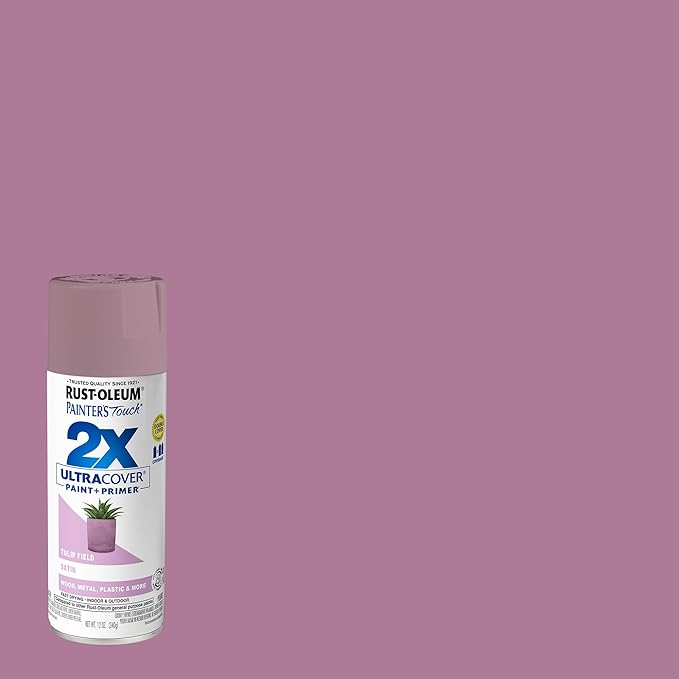 Rust-Oleum 389909- Painter's Touch 2X Ultra Cover Spray Paint, 12 oz, Tulip Field (Pack of 4)