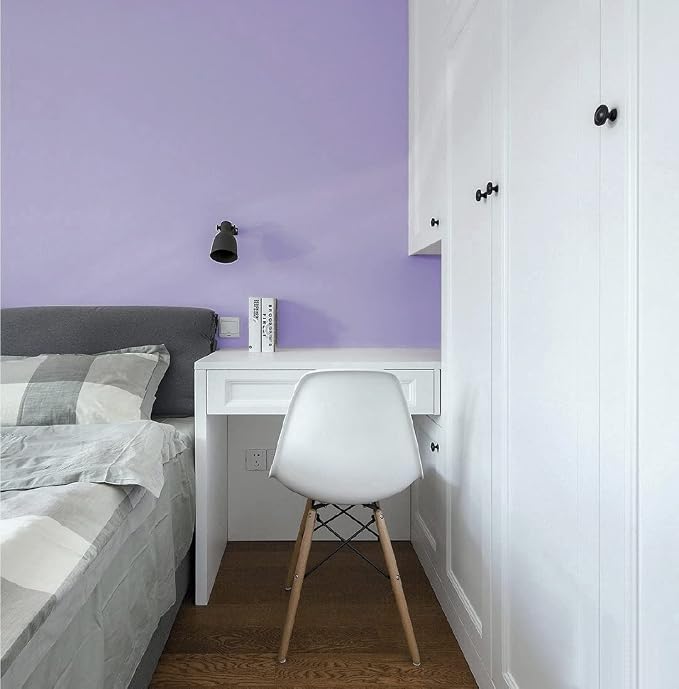 Safiyya 984.2"x17.7" Purple Wallpaper Peel and Stick Purple Contact Paper Solid Color Self Adhesive Removable Wallpaper for Bedroom Vinyl Rolls
