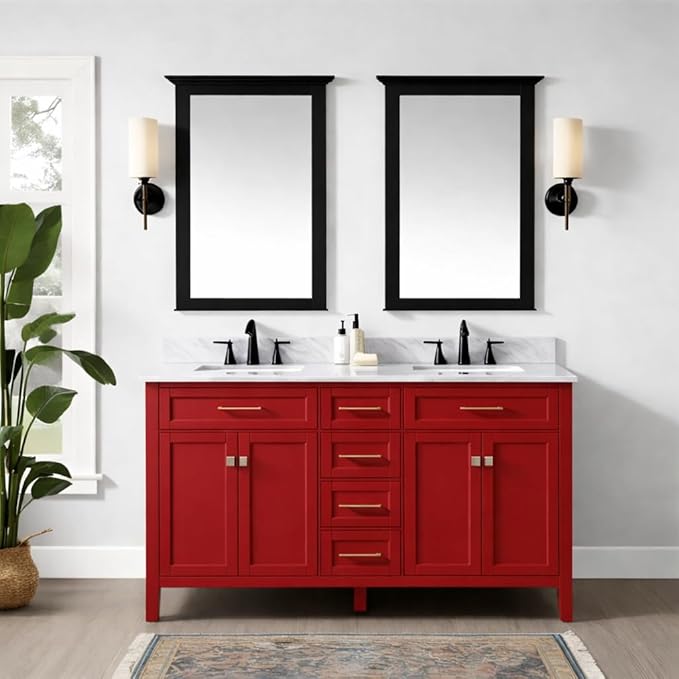 ALL-IN-ONE Paint by Heirloom Traditions, Monarchy (Primary Red), Gallon - Durable cabinet and furniture paint. Built in primer and top coat, no sanding needed. Includes our 30 featured color card.