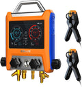 Elitech Digital Manifold Gauge HVAC 4 Valve Manifold Gauge with Hoses Vaccum Sensor Thermometer Clamps, EMG-40V