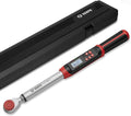 VANPO Digital Torque Wrench 1/2-Inch Drive 5-99.5 ft-lbs./6.8-135Nm, Electronic Torque Wrench with Preset Value, Buzzer and LED Notification, ±2% Accuracy for Moto, Car