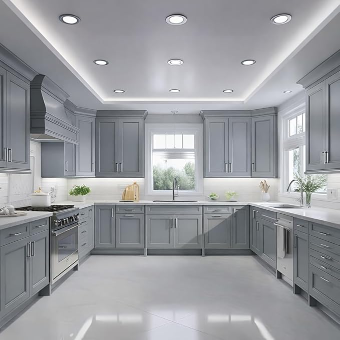 ALL-IN-ONE Paint by Heirloom Traditions, Haven (Heather Blue), Gallon - Durable cabinet and furniture paint. Built in primer and top coat, no sanding needed. Includes our 30 featured color card.