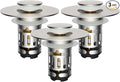 Hibbent 3 Pack 3 in 1 Bathroom Sink Drain Strainer, Universal Pop Up Stopper with Removable Stainless Steel Filter Basket Hair Catcher, Sink Plug for 1.1''~2.36'' Basin, Brass Core, Brushed Nickel