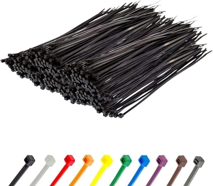 GTSE 12 Inch Black Zip Ties, 9,000 Bulk Contractors Pack, 50lb Strength, UV Resistant Long Nylon Cable Ties, Self-Locking 12" Tie Wraps, Full Carton