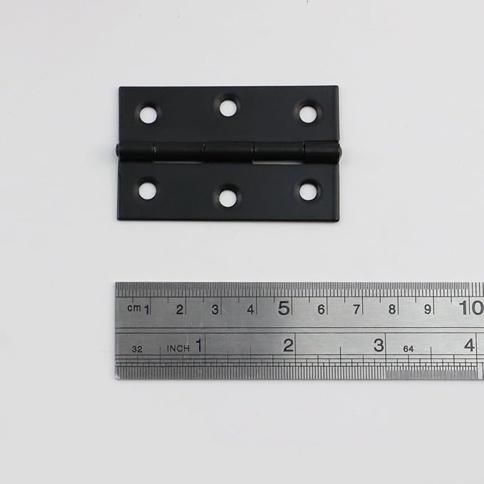 MY MIRONEY 20PCS Stainless Steel Folding Hinges 2-1/2 Inch Black Cabinet Door Hinge Home Furniture Hardware Hinge for Wooden Box, Door and Window, DIY Projects