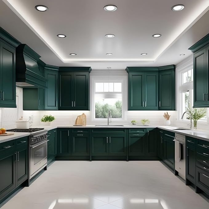 ALL-IN-ONE Paint by Heirloom Traditions, Evergreen (Deep Emerald Green), Quart - Durable cabinet and furniture paint. Built in primer and top coat, no sanding needed. Includes our 30 featured color